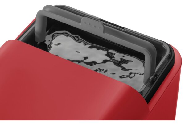 Еспресо машина SMEG Collezione BCC02RDMEU, 1350 W, 19 bar, 1.4 л, 8 функции, Вградена мелачка, Дюза за пара, Червен