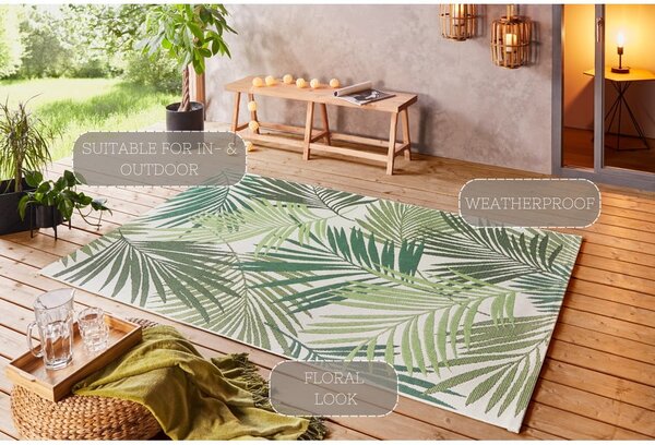 Зелен/бежов външен килим 80x150 cm Vai – NORTHRUGS