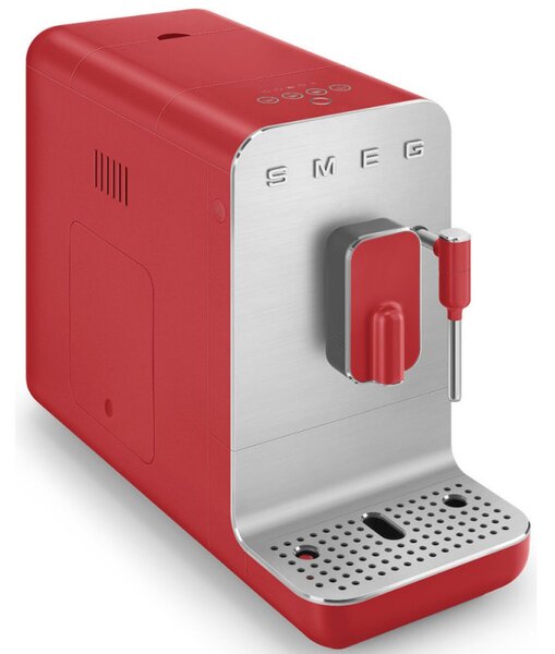 Еспресо машина SMEG Collezione BCC02RDMEU, 1350 W, 19 bar, 1.4 л, 8 функции, Вградена мелачка, Дюза за пара, Червен