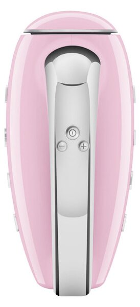 Ръчен миксер SMEG 50's Style HMF01PKEU, 250W, 9 скорости, Турбо, Скрит LED дисплей, Таймер, Аксесоари, Розов
