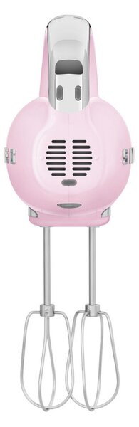 Ръчен миксер SMEG 50's Style HMF01PKEU, 250W, 9 скорости, Турбо, Скрит LED дисплей, Таймер, Аксесоари, Розов