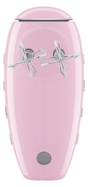 Ръчен миксер SMEG 50's Style HMF01PKEU, 250W, 9 скорости, Турбо, Скрит LED дисплей, Таймер, Аксесоари, Розов