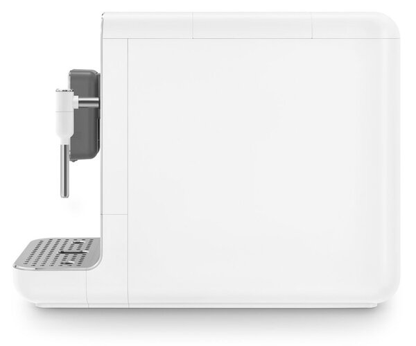 Еспресо машина SMEG Collezione BCC12WHMEU, 1350 W, 19 bar, 1.4 л, 8 функции, Вградена мелачка, Дюза за пара, Бял
