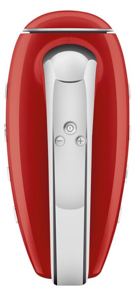 Ръчен миксер SMEG 50's Style HMF01RDEU, 250W, 9 скорости, Турбо, Скрит LED дисплей, Таймер, Аксесоари, Червен