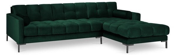 Тъмнозелен ъглов диван от кадифе , десен ъгъл Bali - Cosmopolitan Design