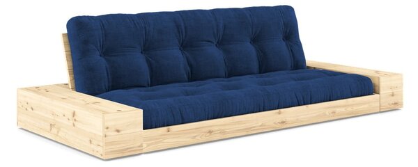 Син разтегателен диван от велур 244 cm Base – Karup Design