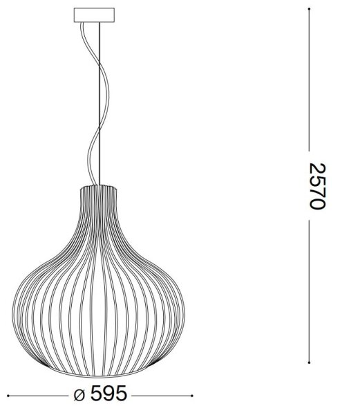 Ideal Lux - Пендел ONION 1xE27/60W/230V Ø 59,5 см