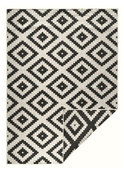Черно-кремав килим за открито , 80 x 150 cm Malta - NORTHRUGS