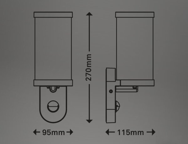 Briloner 3628-016 - Външно стенна лампа 1xE27/12W/230V IP44 бяла