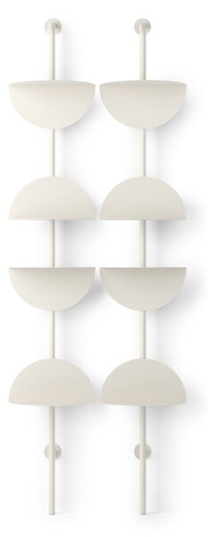 Метална модулна система за рафтове в матово бял цвят 27x203,5x35 cm Solis – Umbra