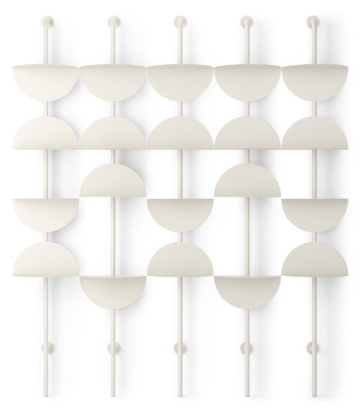 Метална модулна система за рафтове в матово бял цвят 27x203,5x35 cm Solis – Umbra
