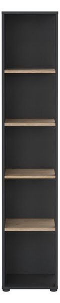 Етажерка за книги в дъбов декор в цвят антрацит-натурален 41x205 cm Sign - Tvilum