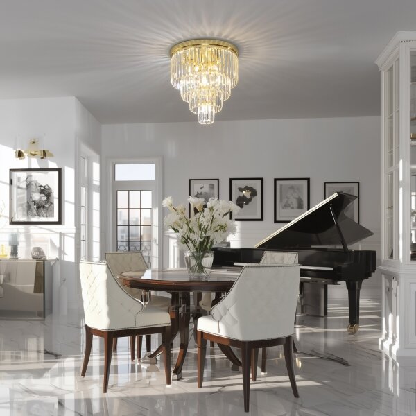 Brilagi - LED кристален таванен полилей MOZART 5xE14/40W/230V златен