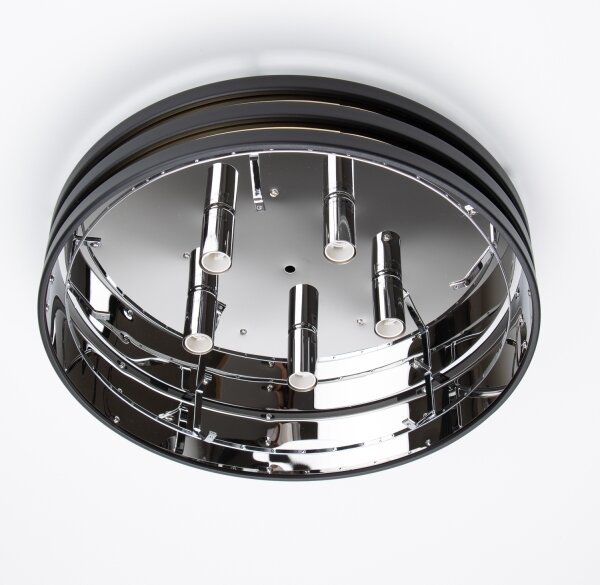 Brilagi - LED кристално таванно осветително тяло VELURE 5xE14/40W/230V черно