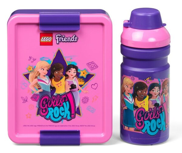 Комплект бутилка за вода и кутия за закуски Friends Girls Rock - LEGO®