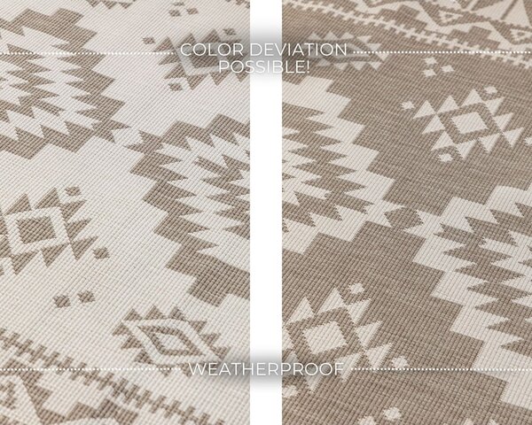 Кафяво-кремав външен килим 80x150 cm Gemini – Elle Decoration