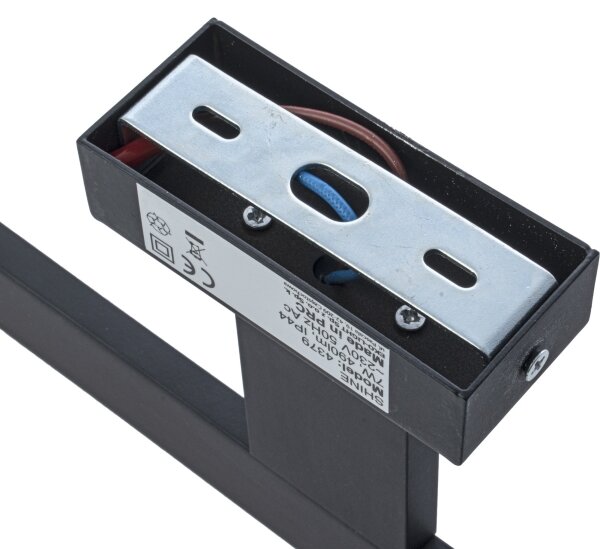 LED стенно осветително тяло за баня SHINE LED/7W/230V 30 cm IP44 черно