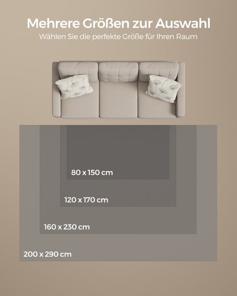 Килим Songmics сив 150x80x0.1 см