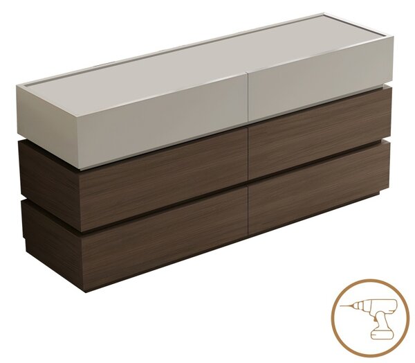 Sonlen скрин от MDF орех орех бежов 120x40x72 cm