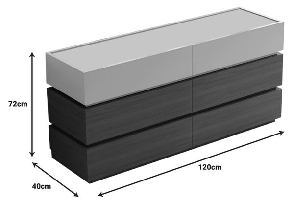 Sonlen скрин от MDF орех орех бежов 120x40x72 cm