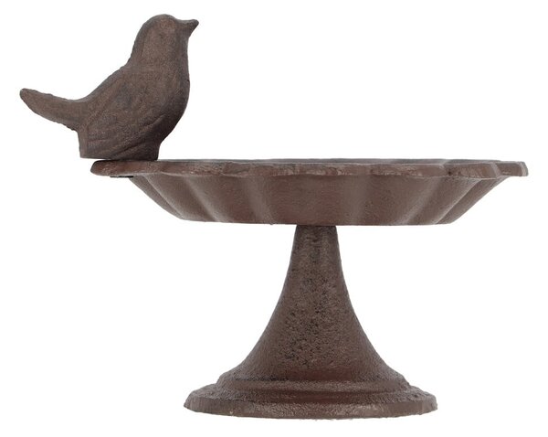 Мини чугунена хранилка за птици с птица на ниска поставка Birdy - Esschert Design