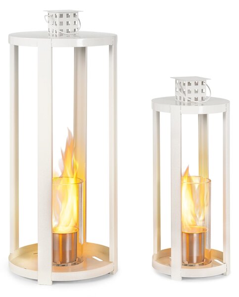Blumfeldt Fiamme Cilindro, етанолови фенери, комплект 2 броя, горелка от неръждаема стомана, 0,3 литра, време на горене 4 часа