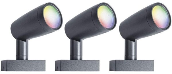 Ledvance - К-кт 3бр. LED RGB екстериорни лампи SMART+ SPOT 3xLED/4,5W/230V IP65 Wi-Fi