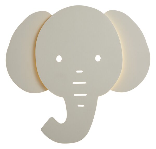 Детска стенна лампа бежова с LED 3-степенно димиране - Ellie the Elephant