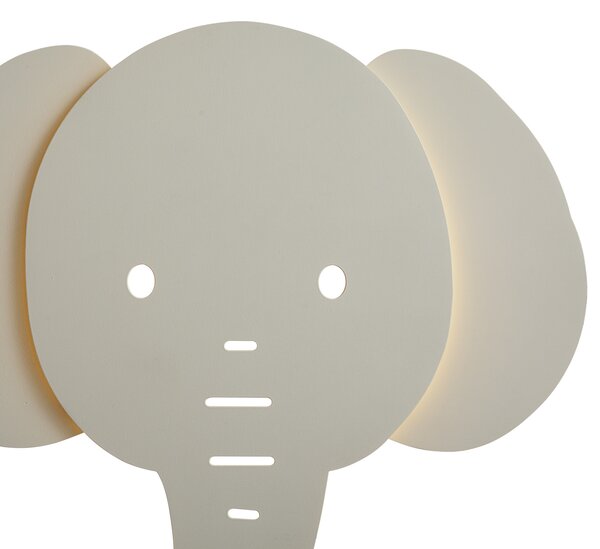 Детска стенна лампа бежова с LED 3-степенно димиране - Ellie the Elephant