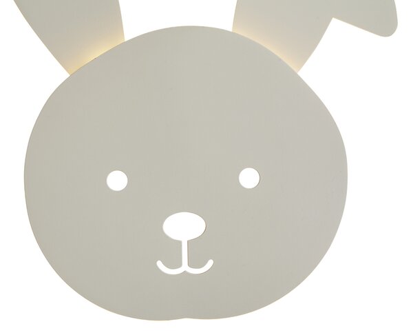 Детска стенна лампа бежова с LED 3-степенно димиране - Benny the Bunny