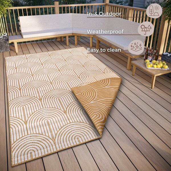 Външен килим в цвят жълта охра 80x150 cm Pangli Ochre – Hanse Home