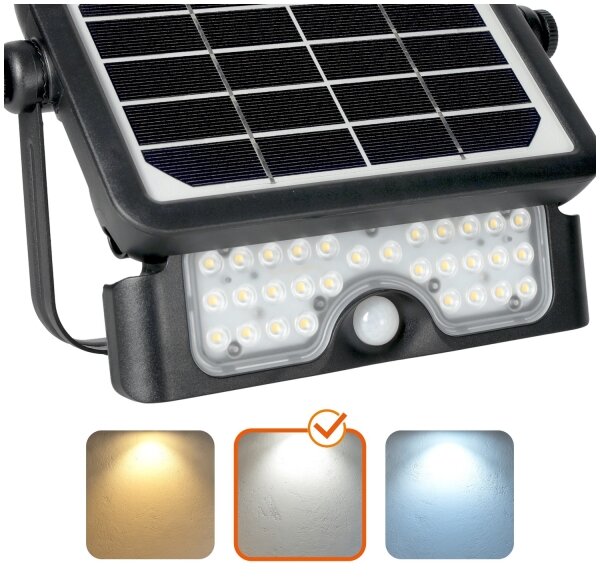 LED соларен прожектор с сензор LED/5W/3,7V 4000K IP65 3000 mAh