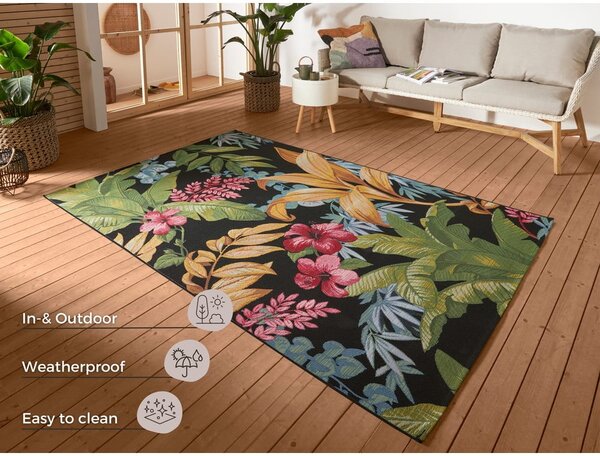 Черен външен килим 80x165 cm Flair – Hanse Home