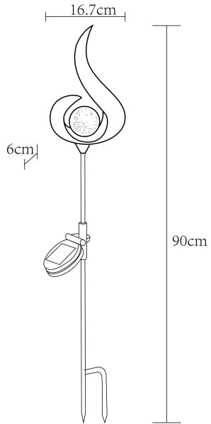 Globo 33465 - LED Соларна лампа SOLAR LED/0,02W/3V 600mAh IP44 бронз