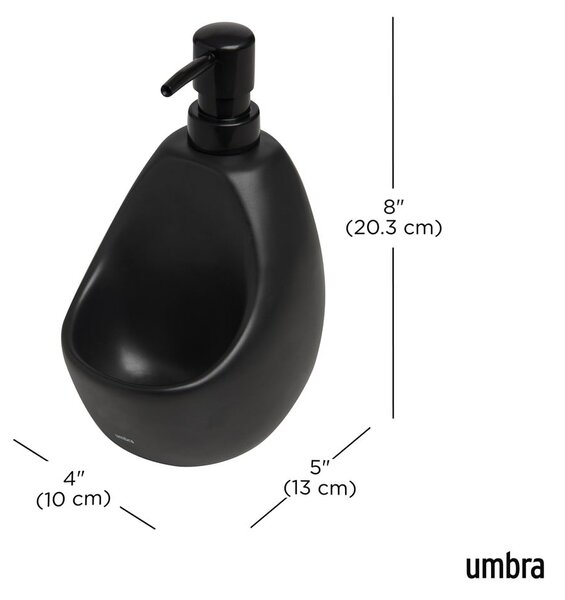 Черен керамичен диспенсер за сапун 590 ml Joey – Umbra