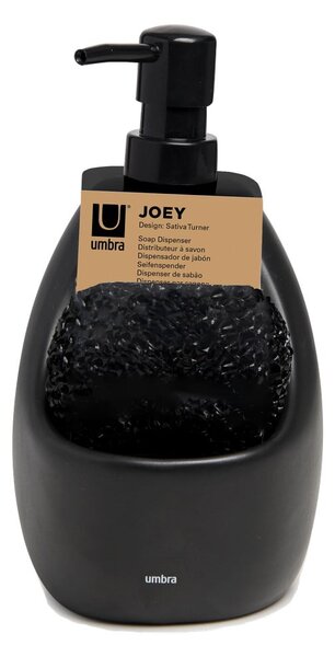Черен керамичен диспенсер за сапун 590 ml Joey – Umbra