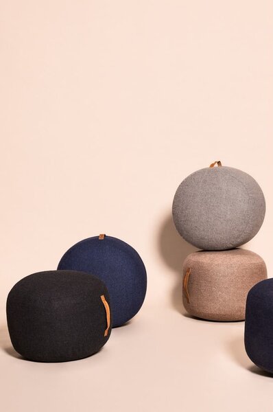 Светлокафяв пуф Zerio, ø 50 cm Mochi - Hübsch