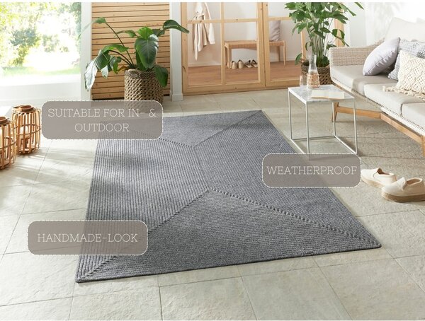 Сив външен килим 170x120 cm - NORTHRUGS