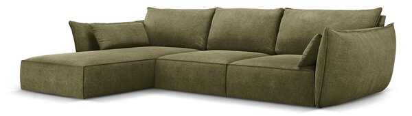 Зелен ъглов диван (ляв ъгъл) Vanda - Mazzini Sofas