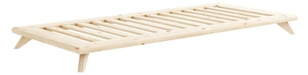 Единично легло от борова дървесина с решетка 90x200 cm Senza - Karup Design