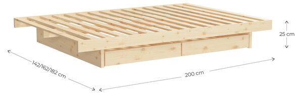 Двойно легло от борова дървесина 180x200 cm Kanso – Karup Design