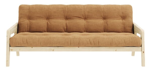 Разтегателен диван горчица 204 cm Grab Clear - Karup Design