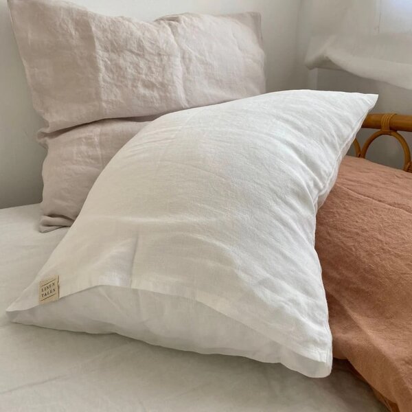 Ленена калъфка за възглавница 80x80 cm White – Linen Tales