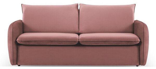 Розов кадифен разтегателен диван 214 cm Vienna - Cosmopolitan Design