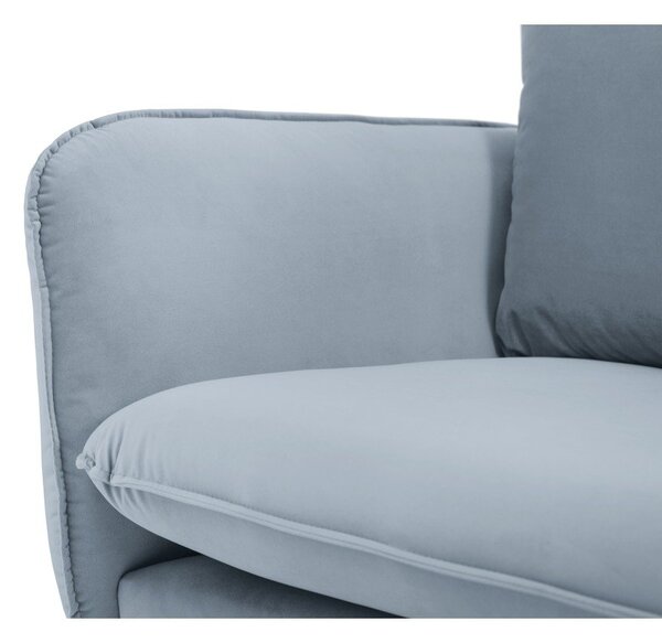 Светлосин кадифен диван 160 cm Vienna - Cosmopolitan Design
