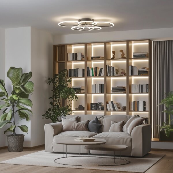 Brilagi - LED Димируем полилей за повърхностен монтаж ORBITS LED/85W/230V 3000-6500K черен + д.у