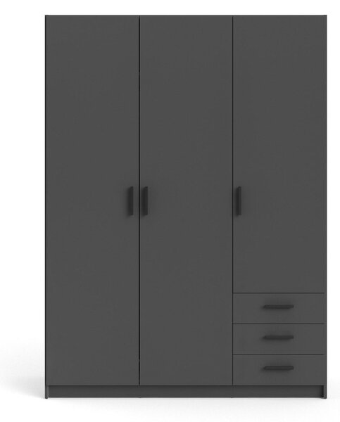 Тъмносив гардероб 147x200 cm Sprint – Tvilum
