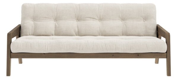 Бежов велурен разтегателен диван 204 cm Grab - Karup Design