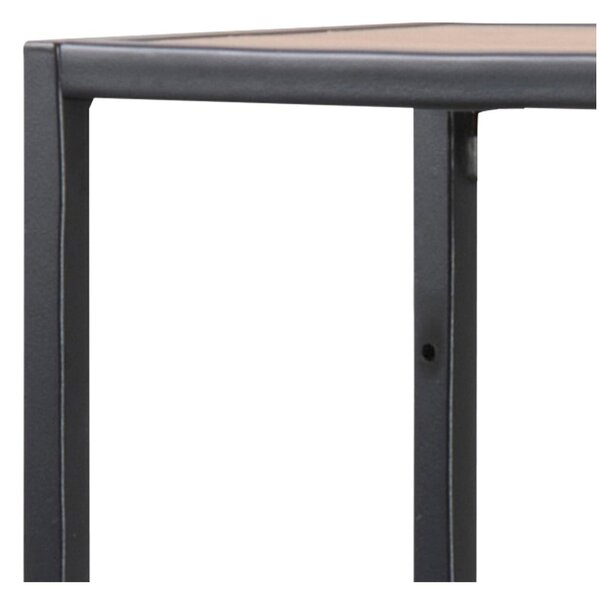 Черна/естествена стенна библиотека от декор от дъб 75x91 cm Seaford – Actona