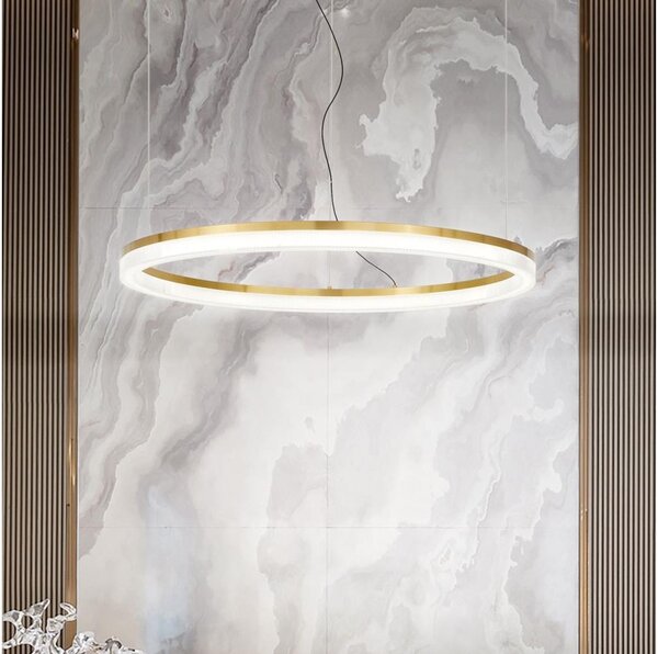 Ideal Lux - LED Пендел CROWN LED/30W/230V 3000K Ø 60 см CRI 90 месинг